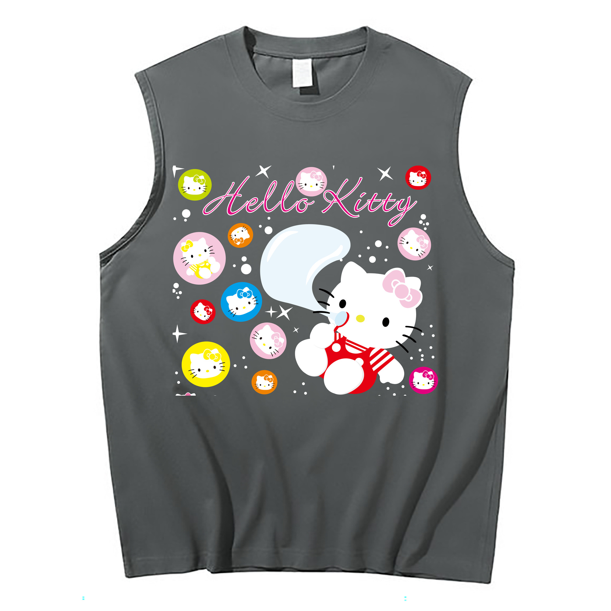 （画像用） Hello Kitty ハローキティ コットン100％タンクトップ（フロントプリント）